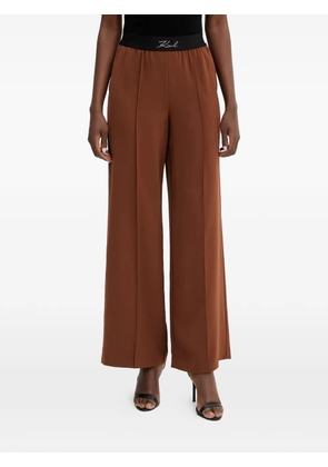 Karl Lagerfeld seam-detail flared trousers - Brown
