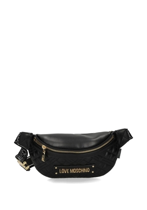 Love Moschino quilted logo belt bag - Black