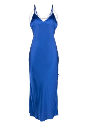 Patrizia Pepe satin slip dress - Blue