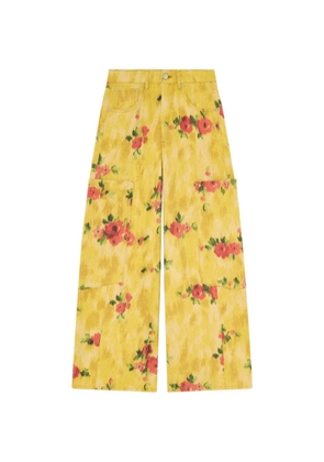 GANNI floral trousers - Yellow