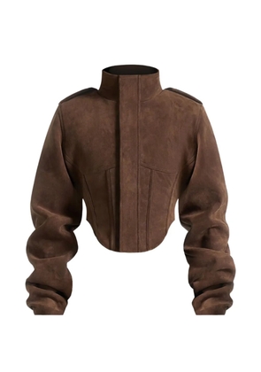 Manière De Voir Solange tacked-sleeve jacket - Brown