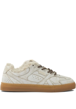 Copenhagen CPH63 fur-trim leather sneakers - Neutrals