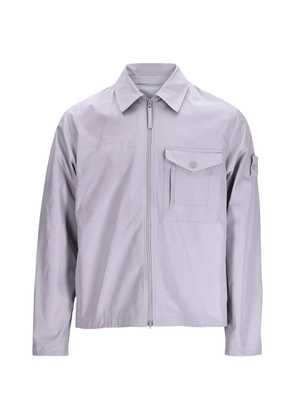 Stone Island logo-patch overshirt - Purple
