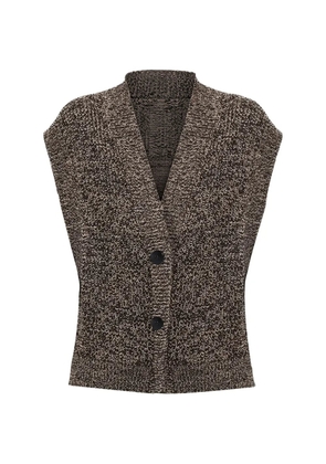 LUMIRA sleeveless cardigan - Grey