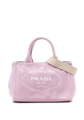 Prada Pre-Owned 2013-2026 Small Canvas Canapa Logo satchel - Pink