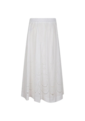 P.A.R.O.S.H. eyelet A-line skirt - White