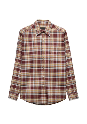 Prada Checked cotton shirt - Brown