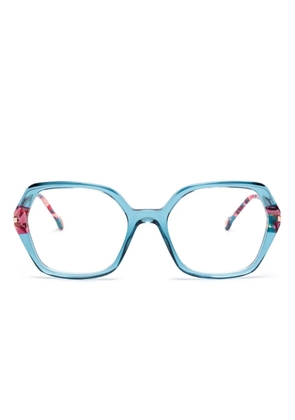 Carolina Herrera Her geometric-frame glasses - Blue