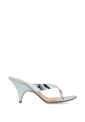 Gianvito Rossi Sofia open-toe leather sandals - Silver