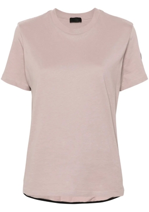 Moncler plissé-panel T-shirt - Pink