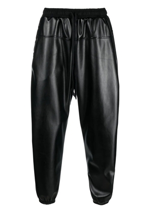 Alchemy faux-leather elastic-waist trousers - Black