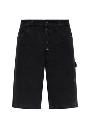 ROA button-fastening shorts - Black