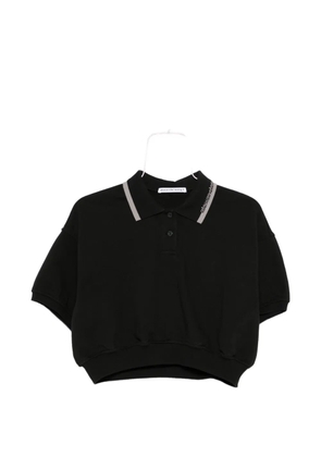 Alexander Wang cropped polo top - Black