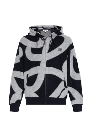 LOEWE patterned zip-fastening sweatshirt - Blue