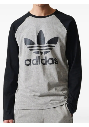adidas Stadium Trefoil 'Medium Grey Heather / Black' T-shirt
