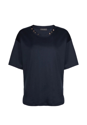 ELENA MIRO` apliqués short-sleeves T-shirt - Blue