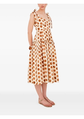 Cara Cara Faiza printed tie-strap dress - Neutrals