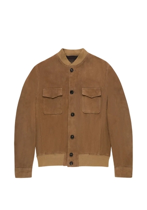 Montedoro suede flap-pocket bomber jacket - Brown