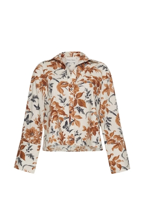 Cara Cara Henry floral-print shirt - Neutrals