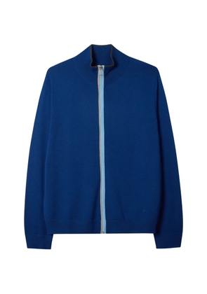 PS Paul Smith zip-up merino wool cardigan - Blue
