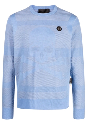 Philipp Plein Skull&Bones wool-blend jumper - Blue