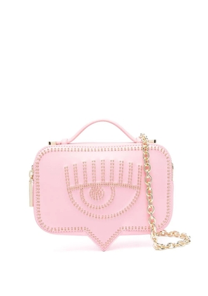 Chiara Ferragni Eyelike studded crossbody bag - Pink