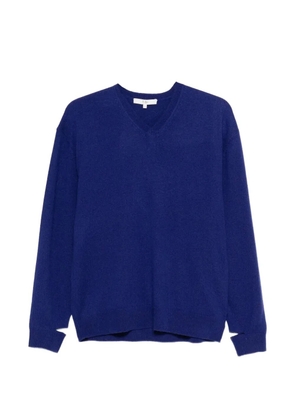 Tibi V-neck split-cuff sweater - Blue