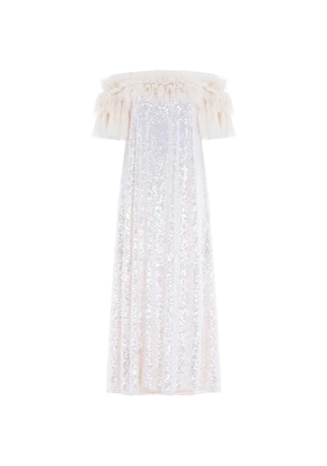 Needle & Thread ruffled midi dress - Neutrals