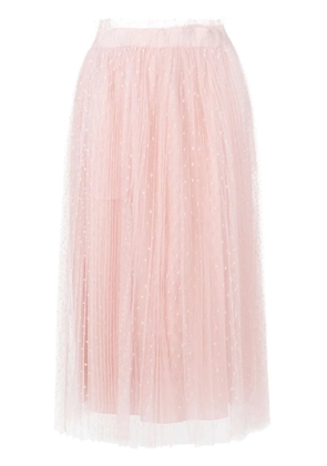 RED Valentino pleated tulle skirt - Pink