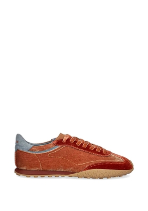 Hoff Bridge velvet panelled sneakers - Orange