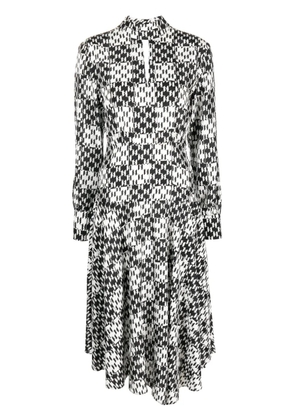 Karl Lagerfeld monogram-jacquard silk dress - Black