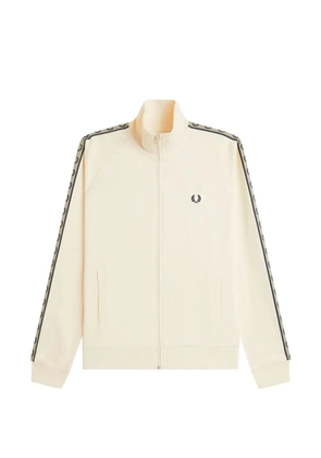 Fred Perry zip-up logo-detail track jacket - Neutrals