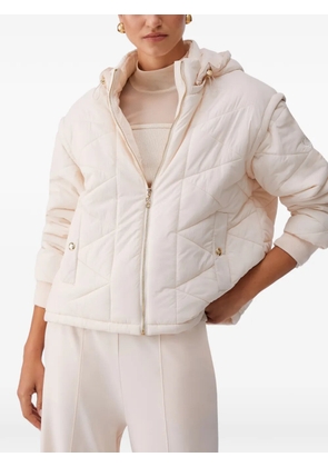 LIU JO quilted hooded jacket - Neutrals