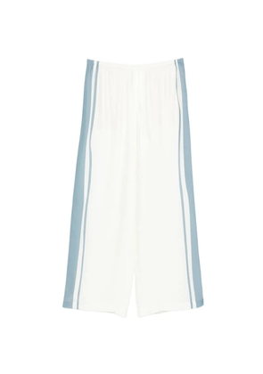 SIR. drawstring stripe trousers - White