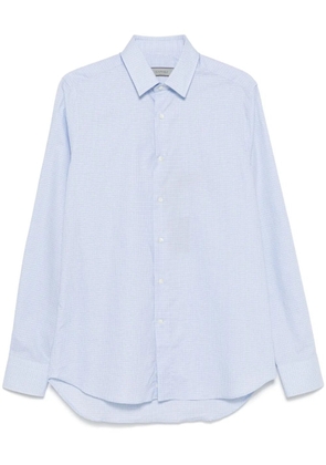Canali grid-pattern shirt - Blue