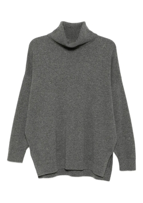 N.Peal longline roll-neck jumper - Grey