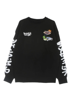 DISCLAIMER graphic-print crew-neck sweatshirt - Black
