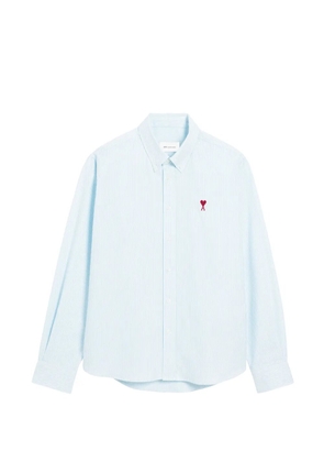 AMI Paris Ami De Coeur button-down cotton shirt - Blue