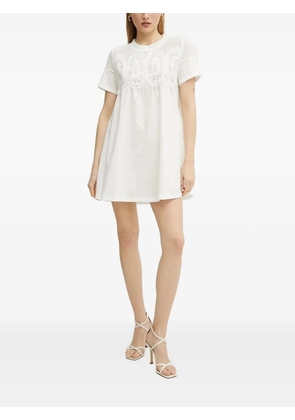 ERMANNO FIRENZE embroidery mini dress - White