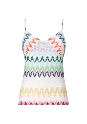 Missoni V-neck zig-zag top - White