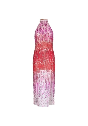 SIMONA CORSELLINI halterneck midi dress - Pink