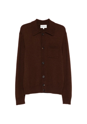 BOMPARD ribbed shirt-collar cardigan - Brown