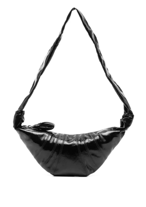 LEMAIRE medium Croissant cotton shoulder bag - Black