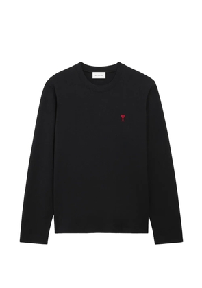 AMI Paris Ami De Coeur organic-cotton long-sleeve T-shirt - Black