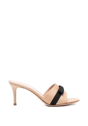 Gianvito Rossi Minou bow-detail sandals - Neutrals