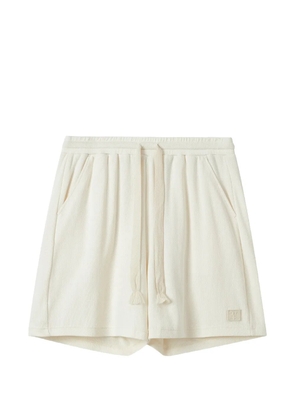 FIVE CM drawstring-detail cotton shorts - Neutrals