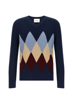 Ballantyne V-neck argyle sweater - Blue