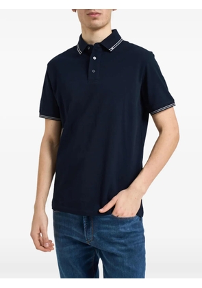 Emporio Armani striped-collar polo shirt - Blue