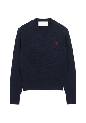 AMI Paris Ami De Coeur wool crew-neck sweater - Blue