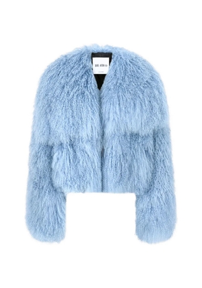 The Attico textured bomber jacket - Blue